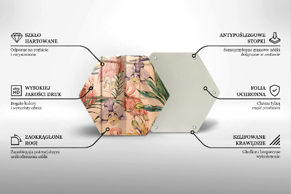 Tagliere in vetro Illustrazione dei fenicotteri