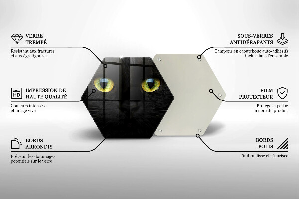 Tagliere in vetro Occhi di gatto animale