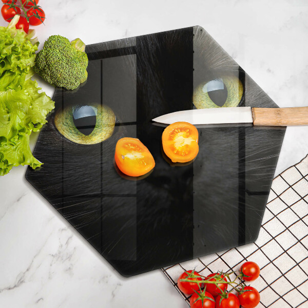 Tagliere in vetro Occhi di gatto animale