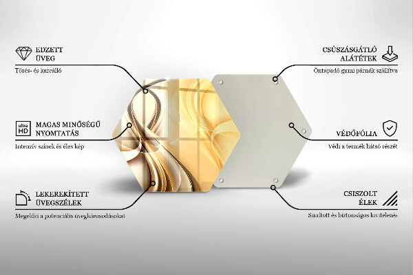 Tagliere in vetro Astrazione del fumo