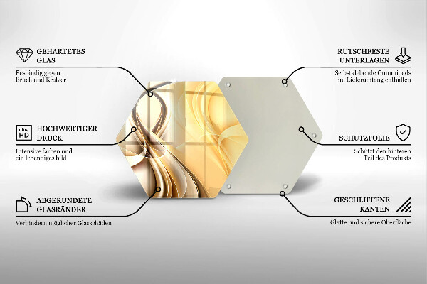 Tagliere in vetro Astrazione del fumo