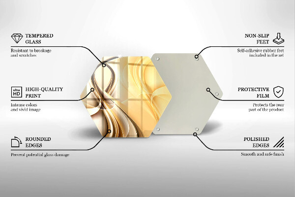 Tagliere in vetro Astrazione del fumo