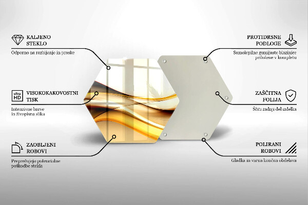 Tagliere in vetro Linee di fumo astratte
