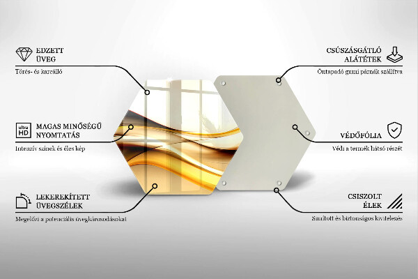 Tagliere in vetro Linee di fumo astratte