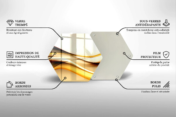 Tagliere in vetro Linee di fumo astratte