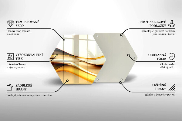 Tagliere in vetro Linee di fumo astratte