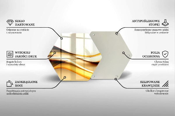 Tagliere in vetro Linee di fumo astratte