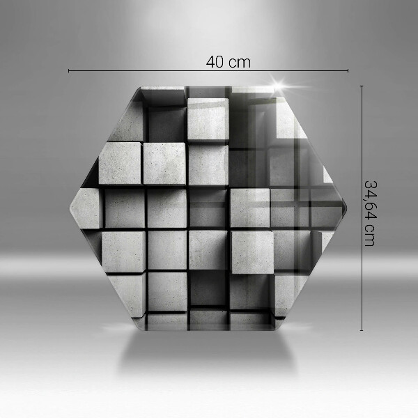 Tagliere in vetro Quadrati astratti 3D