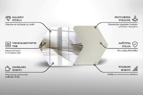 Tagliere in vetro Disegno di linee astratte