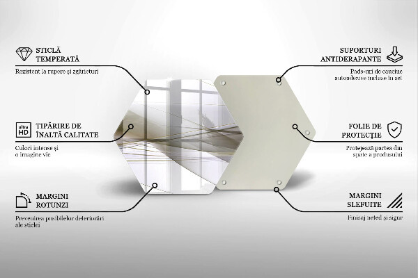 Tagliere in vetro Disegno di linee astratte