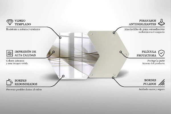 Tagliere in vetro Disegno di linee astratte
