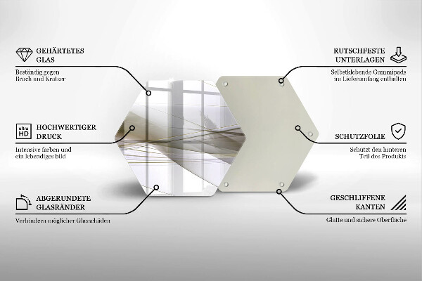 Tagliere in vetro Disegno di linee astratte