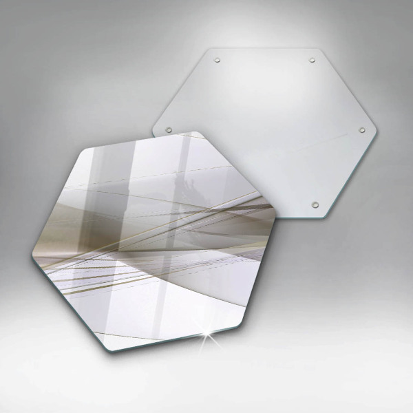 Tagliere in vetro Disegno di linee astratte