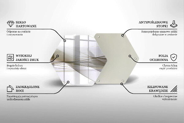 Tagliere in vetro Disegno di linee astratte
