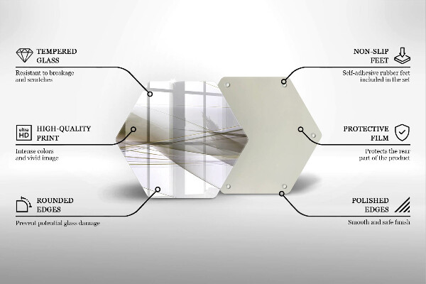 Tagliere in vetro Disegno di linee astratte