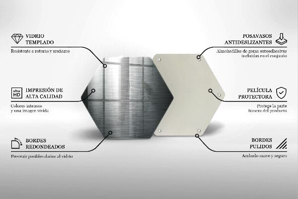 Tagliere in vetro Struttura del metallo