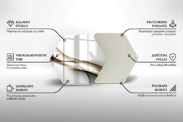 Tagliere in vetro Astrazione di linee morbide