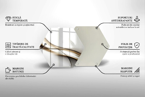 Tagliere in vetro Astrazione di linee morbide