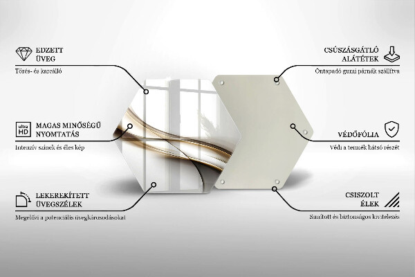 Tagliere in vetro Astrazione di linee morbide