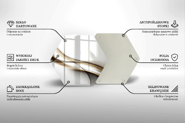 Tagliere in vetro Astrazione di linee morbide
