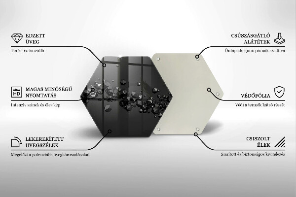 Tagliere in vetro Astrazione di forme 3D
