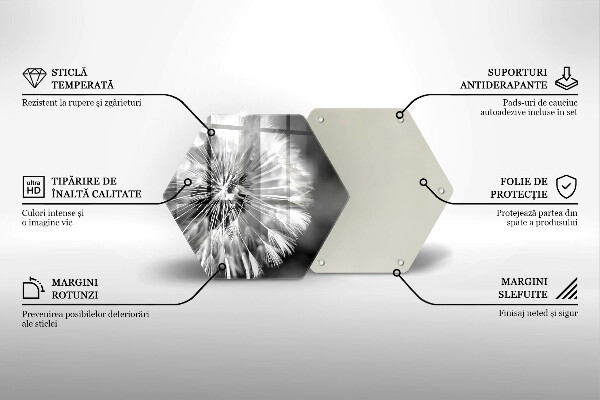 Tagliere in vetro Un delicato dente di leone