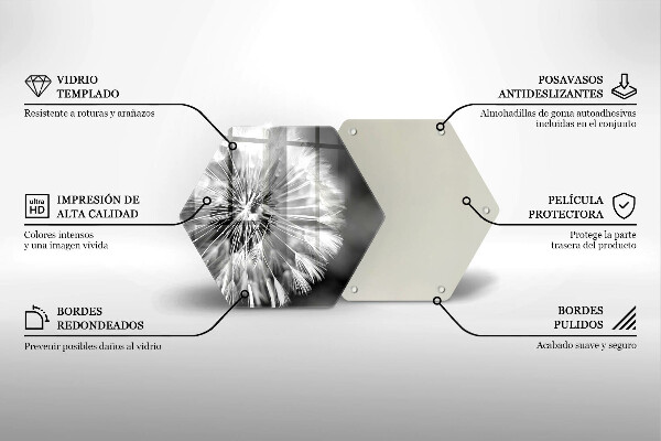 Tagliere in vetro Un delicato dente di leone