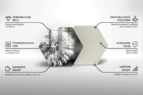 Tagliere in vetro Un delicato dente di leone