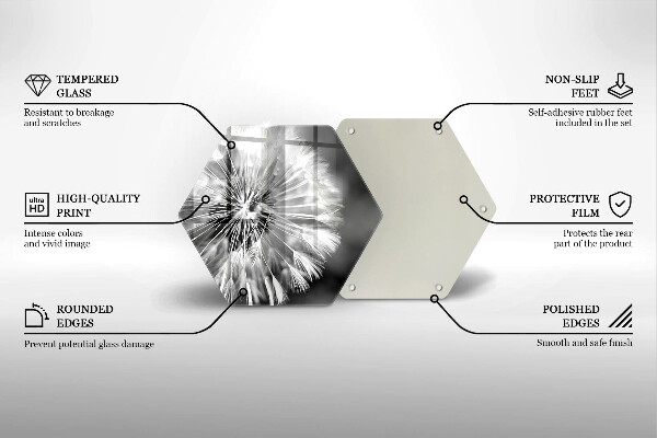 Tagliere in vetro Un delicato dente di leone