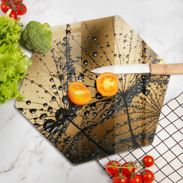 Tagliere in vetro Rugiada e denti di leone