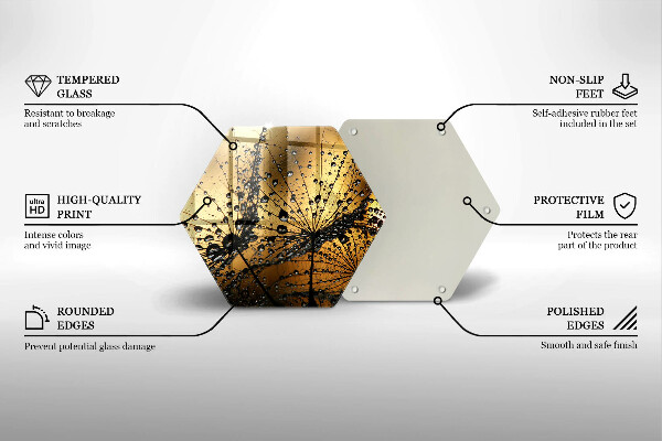Tagliere in vetro Rugiada e denti di leone