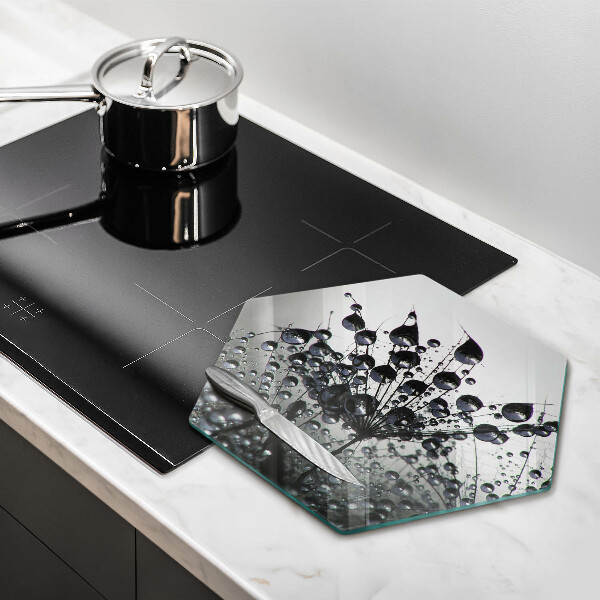 Tagliere in vetro Denti di leone e rugiada