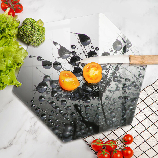 Tagliere in vetro Denti di leone e rugiada