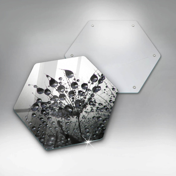 Tagliere in vetro Denti di leone e rugiada