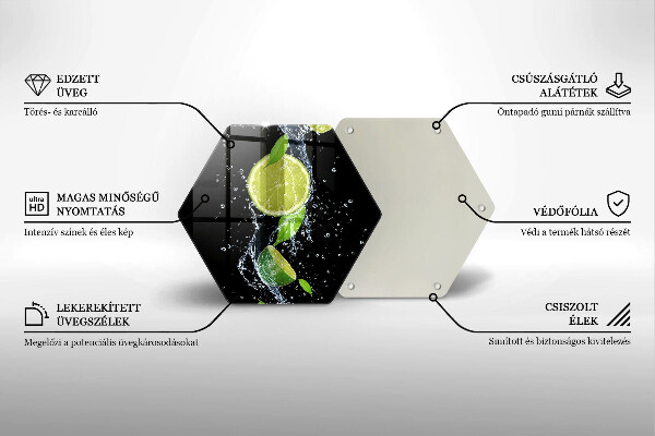 Tagliere in vetro Limette succose in acqua