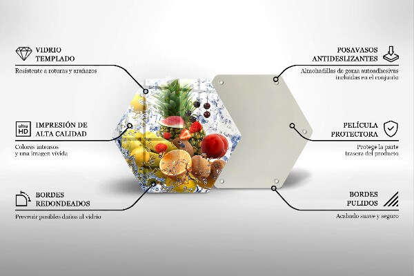 Tagliere in vetro Frutta succosa e acqua