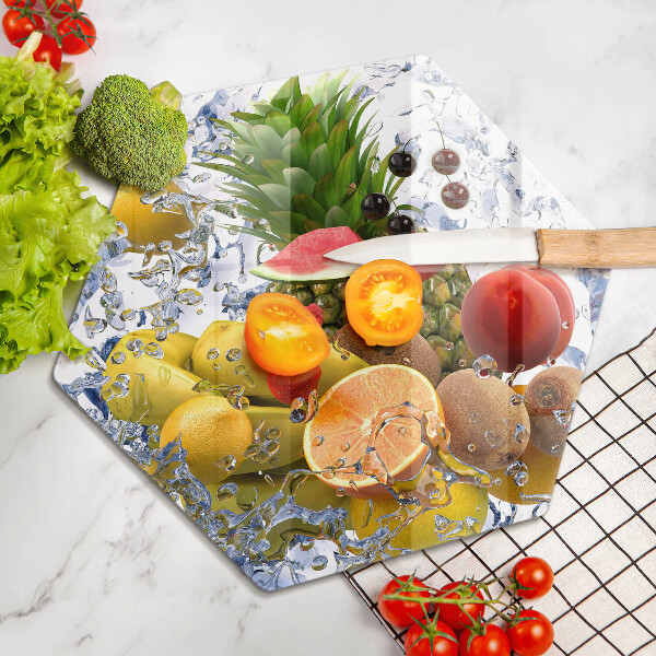 Tagliere in vetro Frutta succosa e acqua