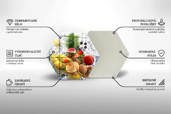 Tagliere in vetro Frutta succosa e acqua