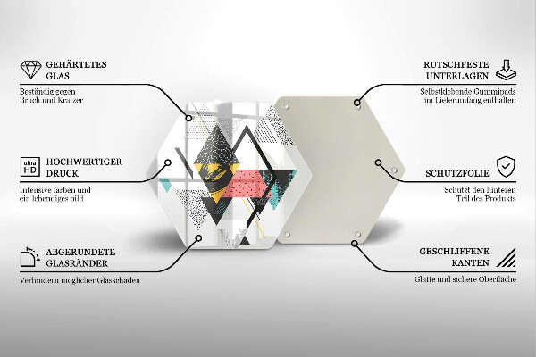 Tagliere in vetro Triangoli astratti