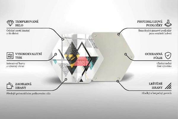 Tagliere in vetro Triangoli astratti
