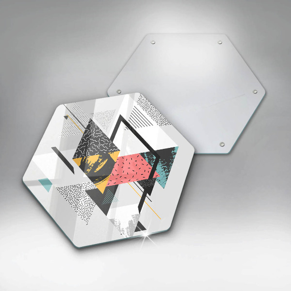 Tagliere in vetro Triangoli astratti