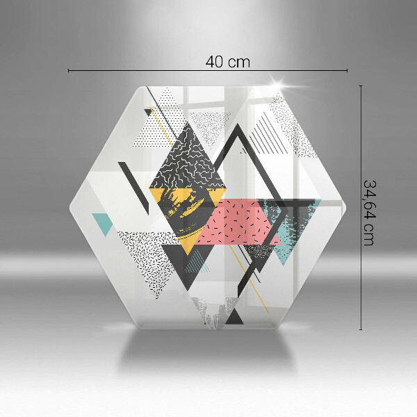 Tagliere in vetro Triangoli astratti