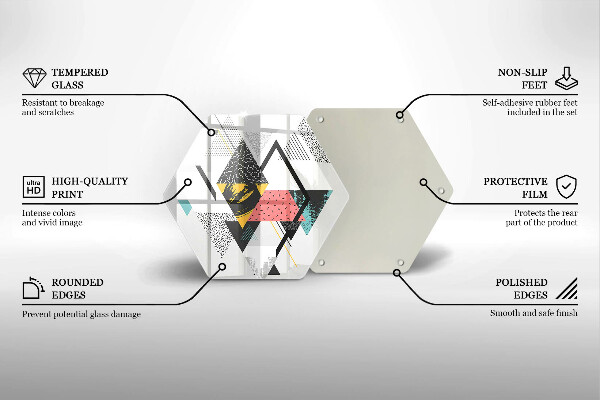 Tagliere in vetro Triangoli astratti