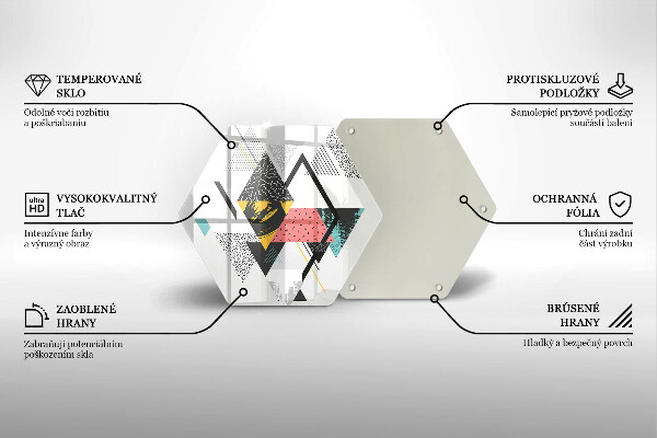 Tagliere in vetro Triangoli astratti