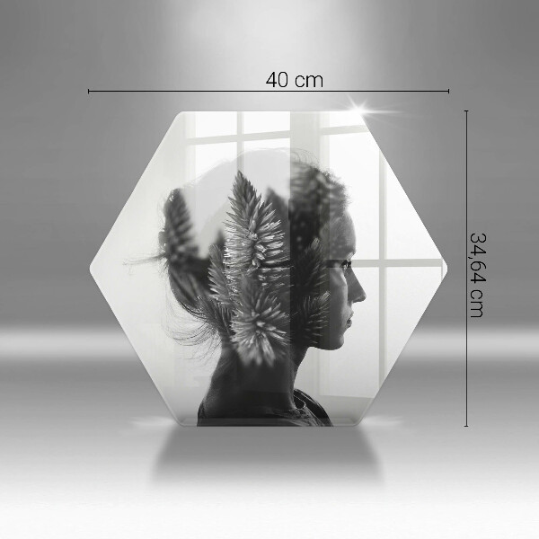 Tagliere in vetro Donna e foresta