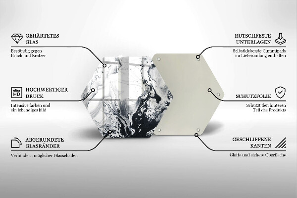 Tagliere in vetro Astrazione dell'inchiostro