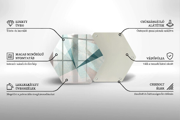Tagliere in vetro Astrazione tagliente
