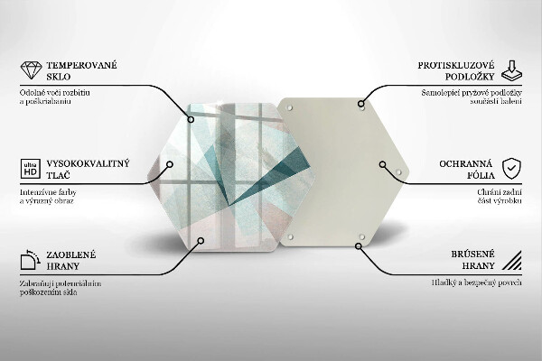 Tagliere in vetro Astrazione tagliente