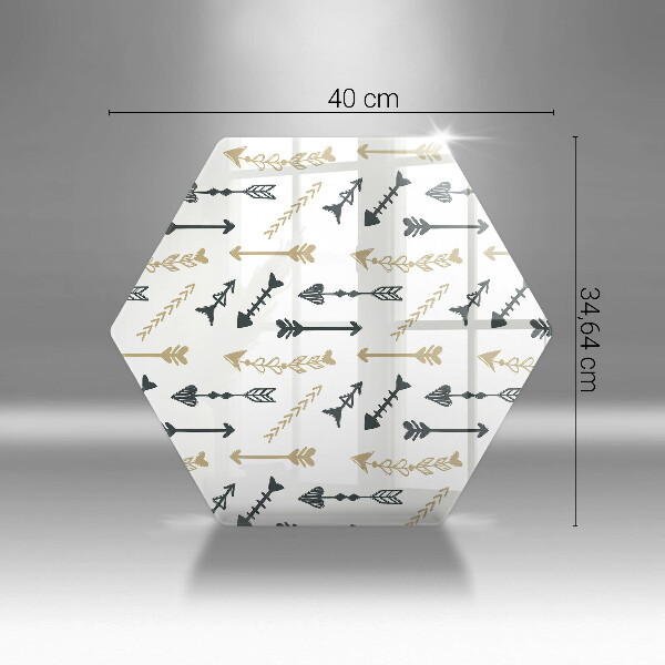 Tagliere in vetro Modello di frecce Boho