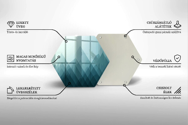 Tagliere in vetro Montagne astratte